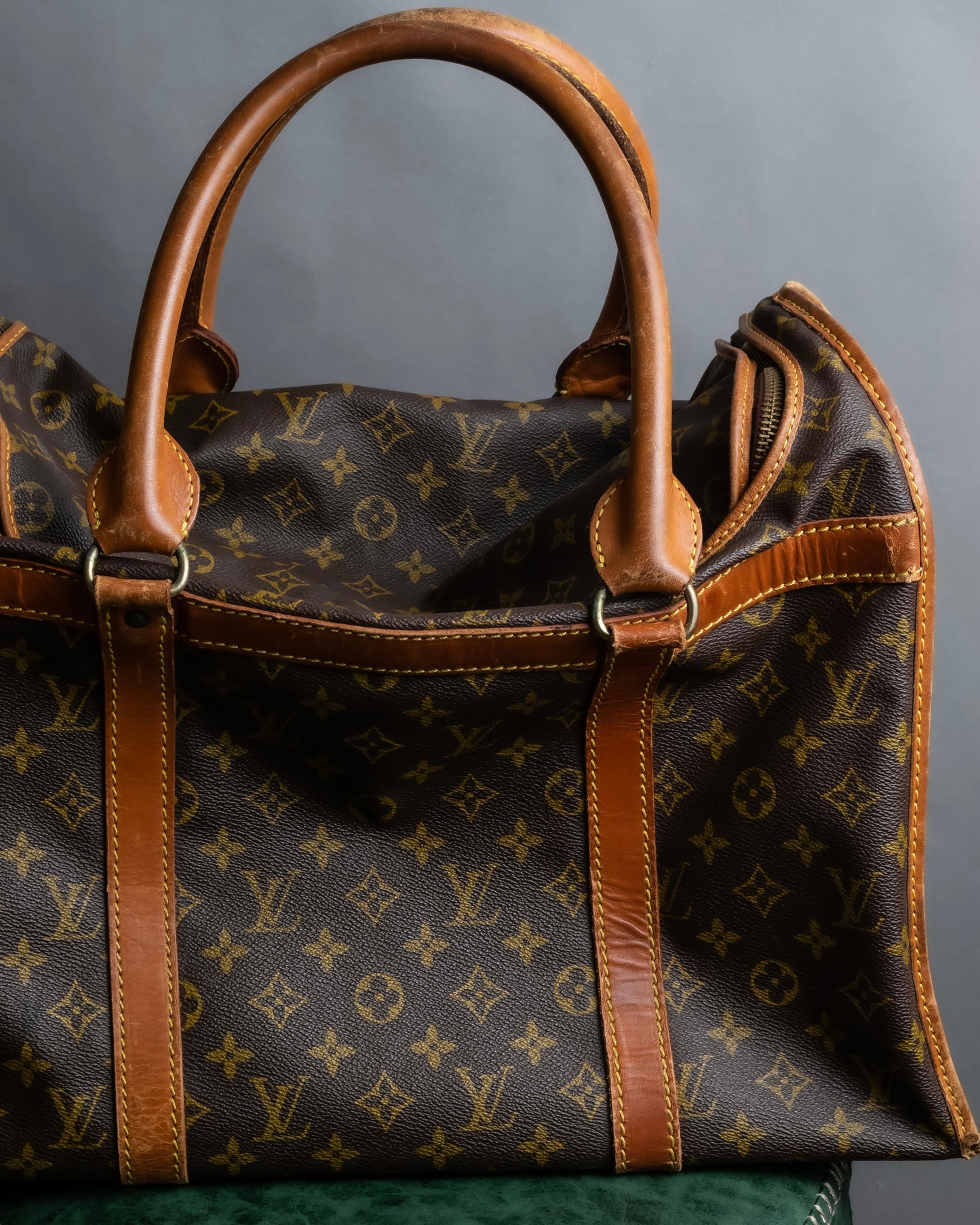 "LOUIS VUITTON" Monogram pattern pet carrier Boston bag