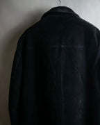 "VERSACE sport"
Stand collar double zipper suede blouson