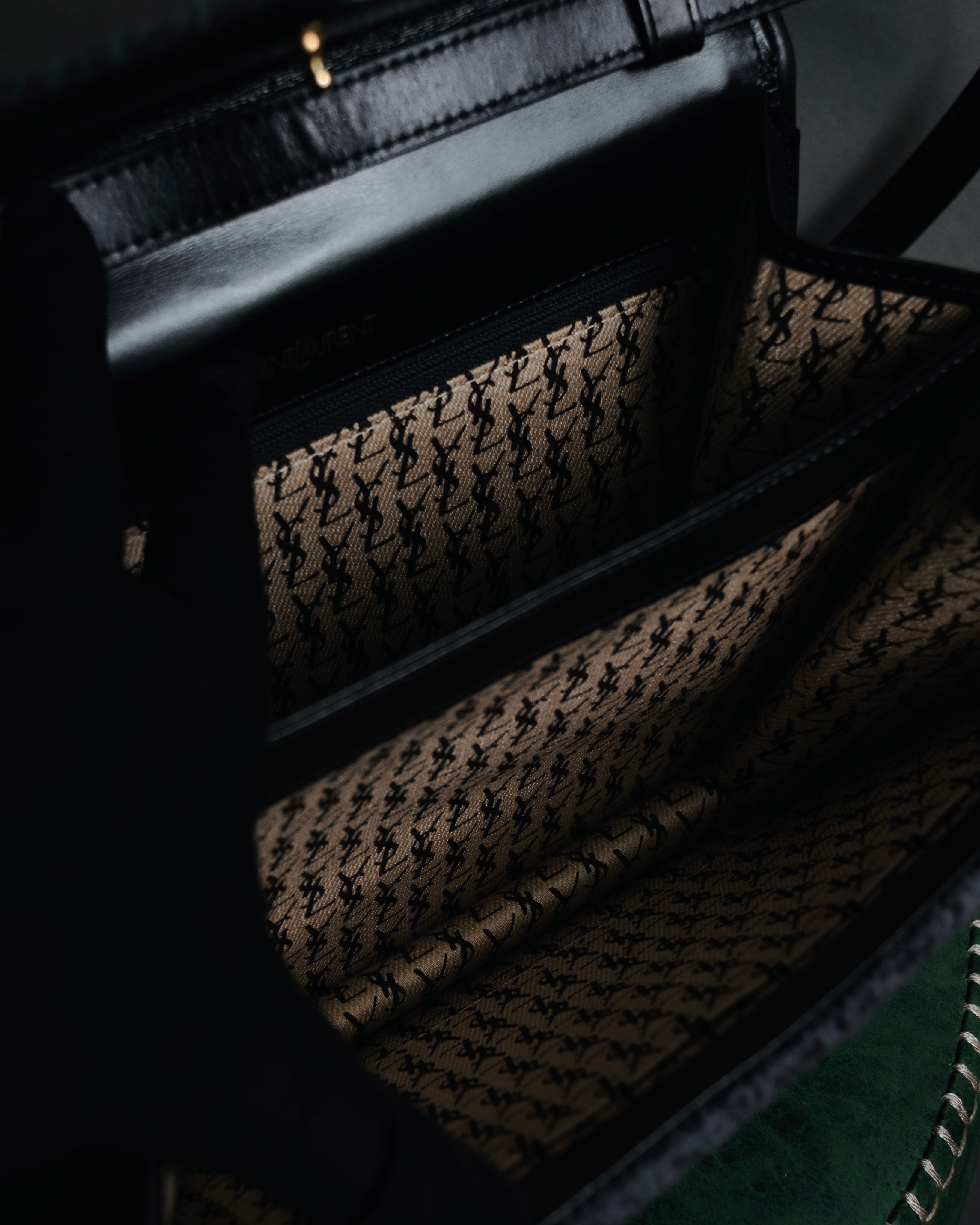 "Yves Saint Laurent" 80’s-90’s Astrakhan-flap envelope shoulder bag