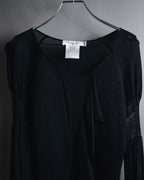 "Christian Dior BOUTIQUE" 2007’s draped viscose mesh-panel pullover