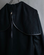 "MM6 MAISON MARGIELA" Wool blend zip up cape collar jacket
