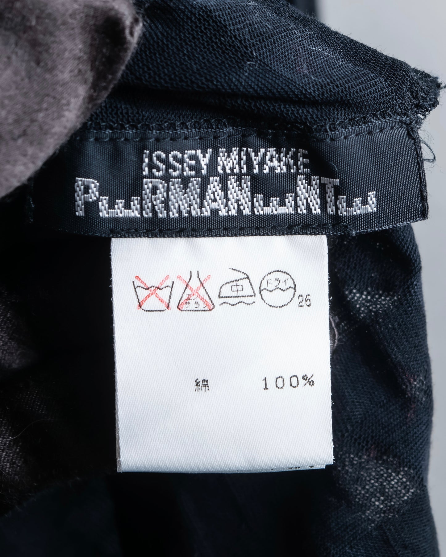 "ISSEY MIYAKE" Checkered see through pullover