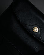 "Christian Dior" 80’s structured grained leather flap shoulder bag