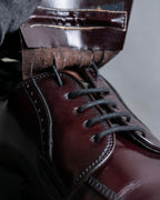 "Johnston & Murphy" Logo engraved fringe design leather shoes