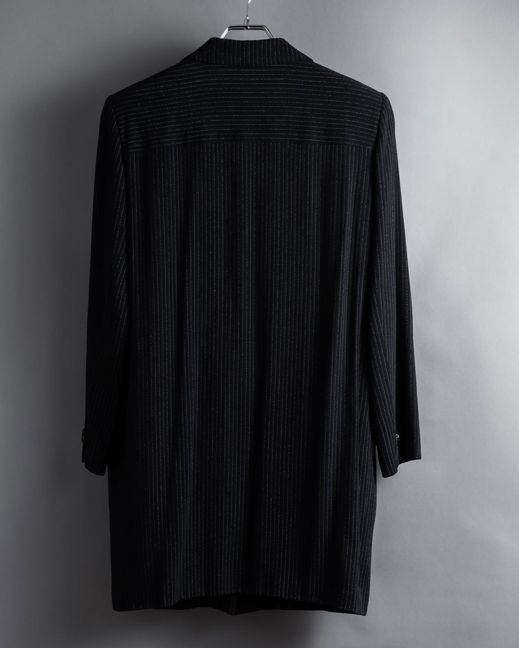 “Christian Dior” 90’s pinstriped four-button long tailored jacket