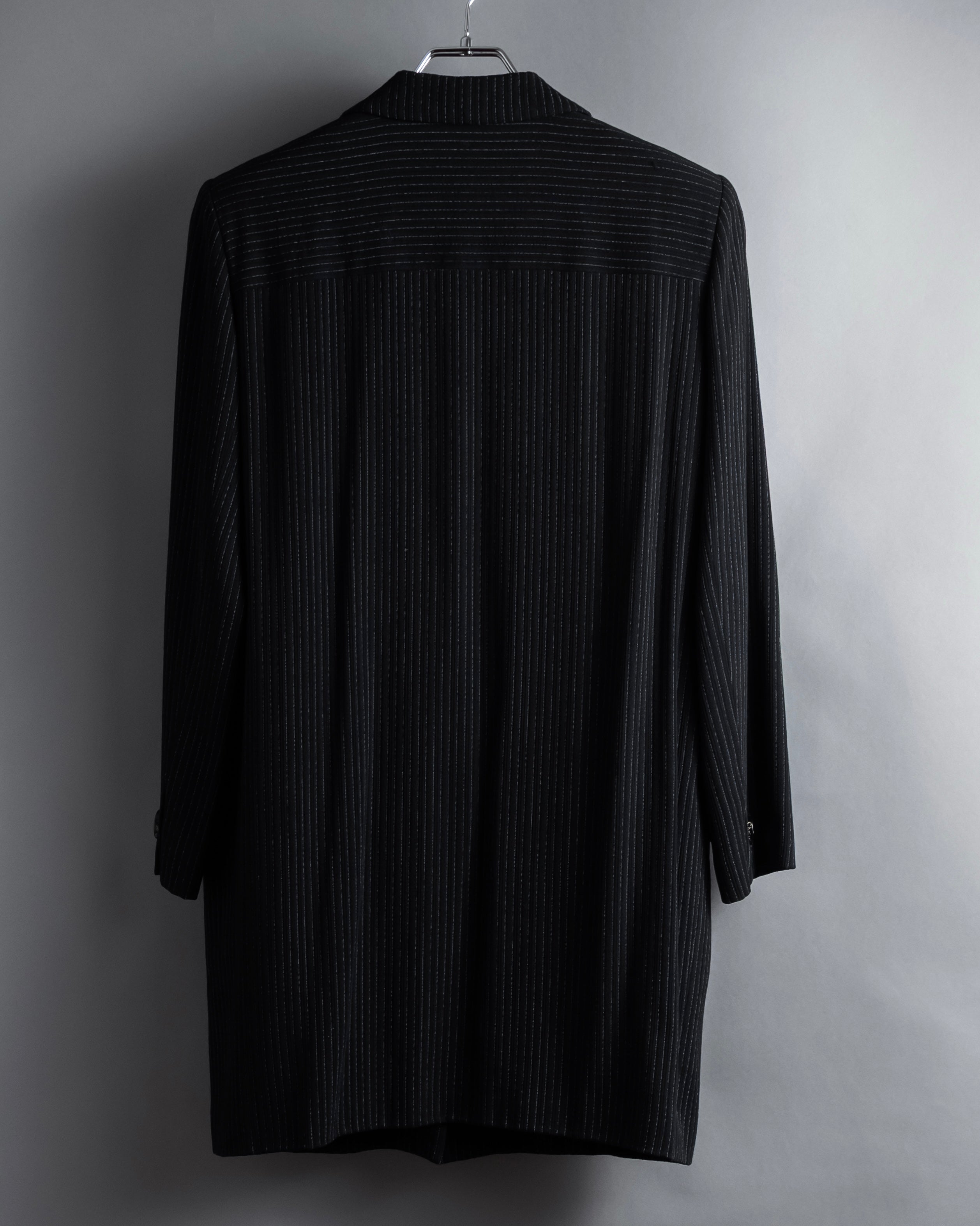 “Christian Dior” 90’s pinstriped four-button long tailored jacket