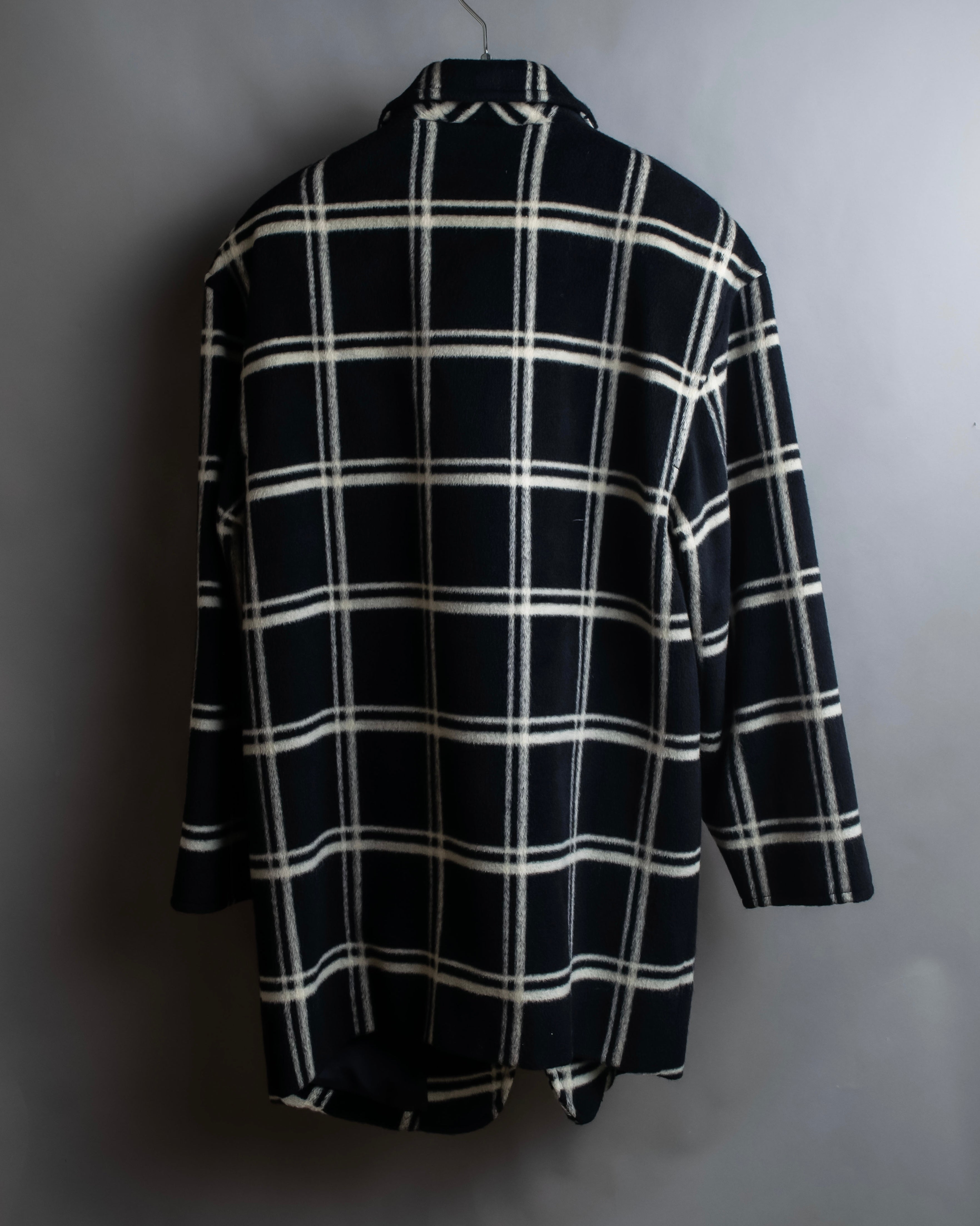"Christian Dior Large check pattern tailored coat