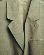 -SPECIAL- “Maison Martin Margiela” 2014SS raw-edge linen tailored jacket
