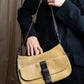 "LOEWE" Anagram logo engraved suede leather tote bag