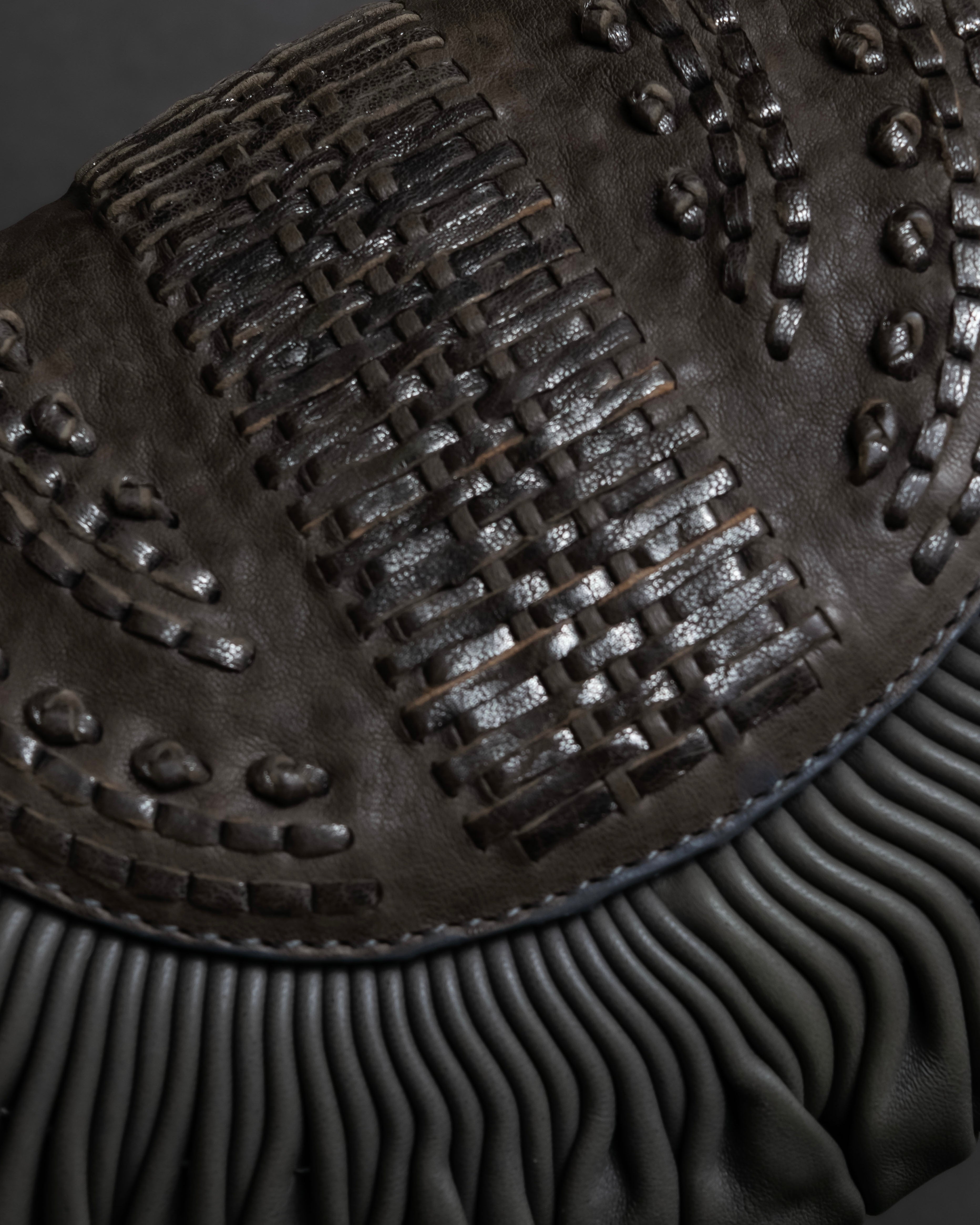 "Christian Dior" John Galliano period Gathering design leather hand bag