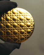 "Christian Dior" Gold cannage compact mirror