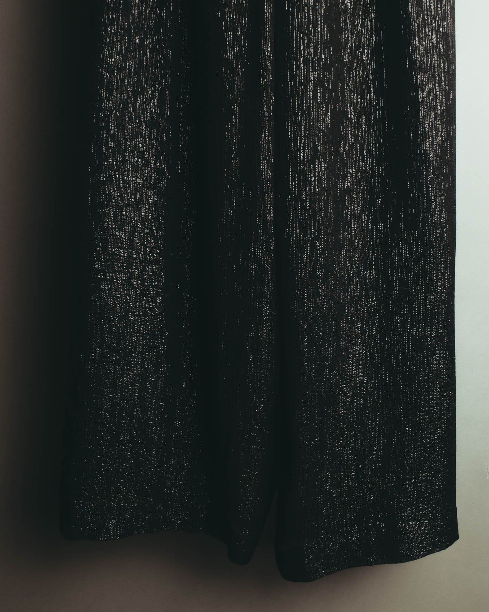 -SPECIAL- "Christian Dior" 00's Metallic silk blend fluid wide-leg trousers