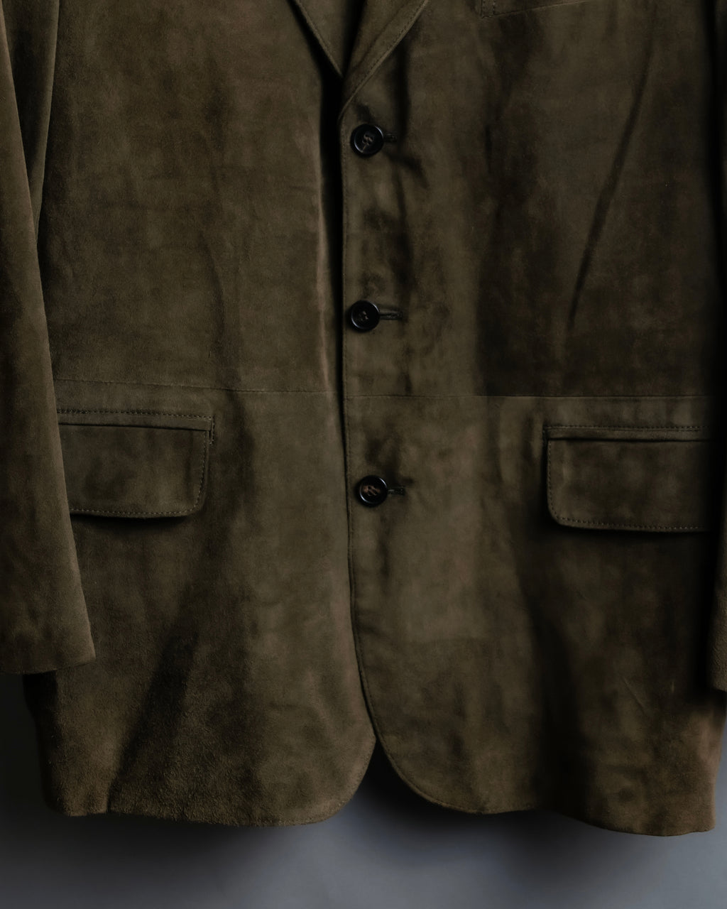 "Christian Dior" Nubuck leather oversized tailored jacket