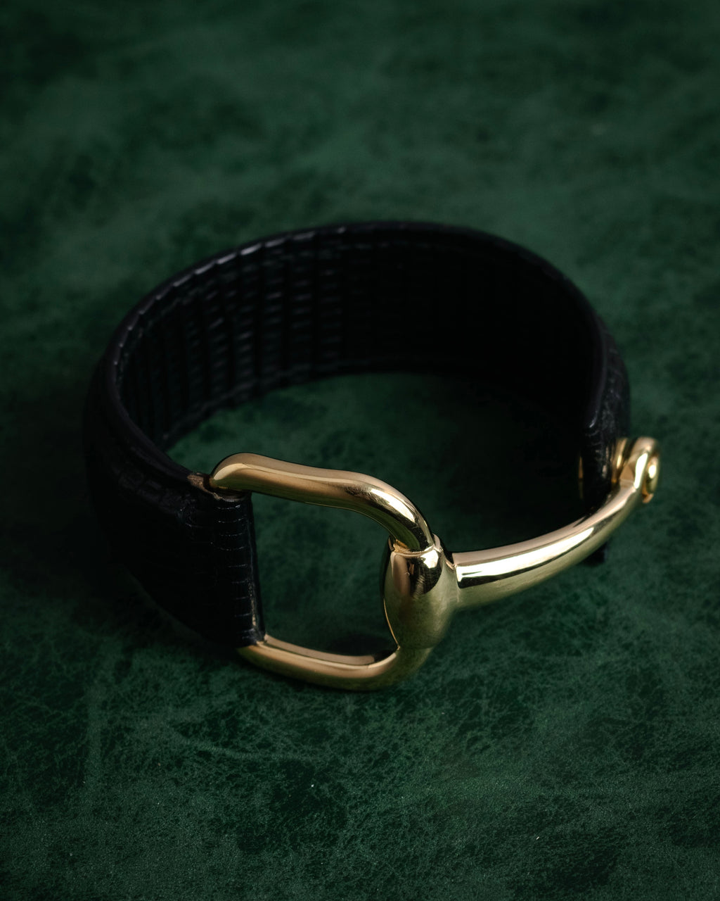 “GUCCI” 90’s-00’s Lizard horsebit bracelet