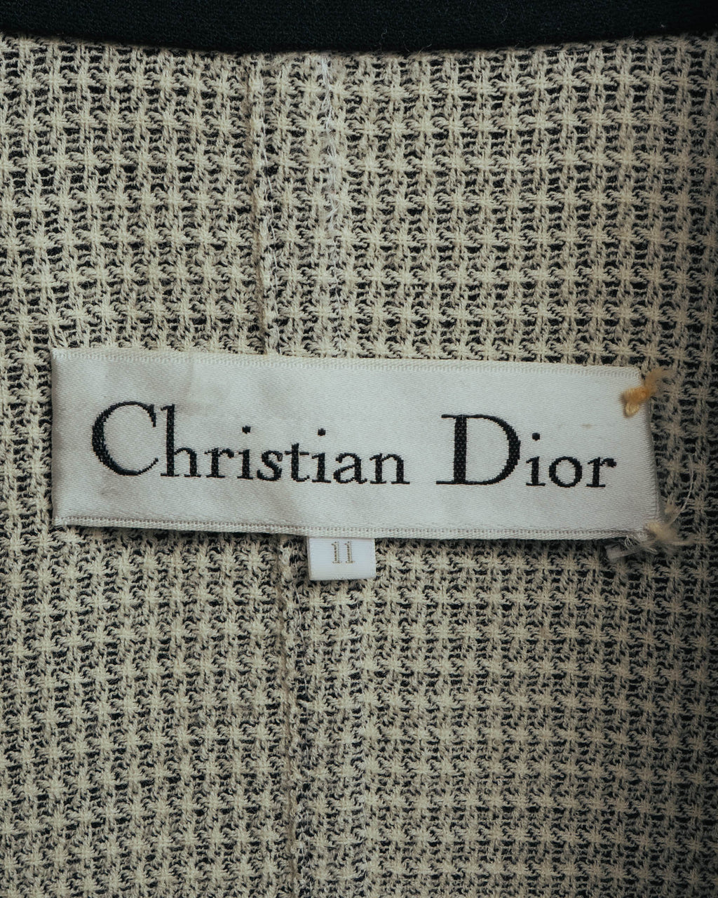 "Christian Dior" 80's-90's Wool-blend houndstooth jacket