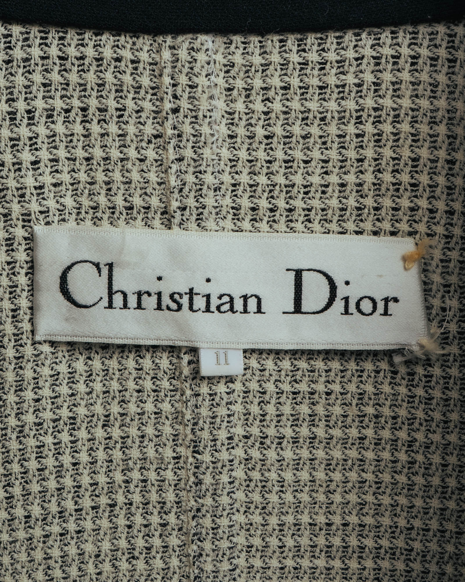 "Christian Dior" 80's-90's Wool-blend houndstooth jacket