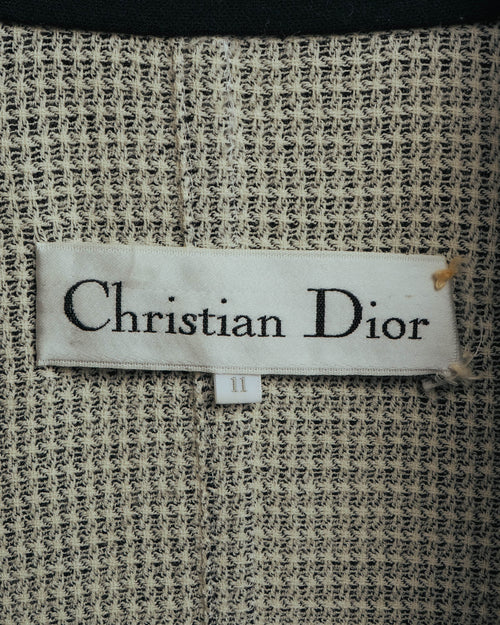 "Christian Dior" 80's-90's Wool-blend houndstooth jacket
