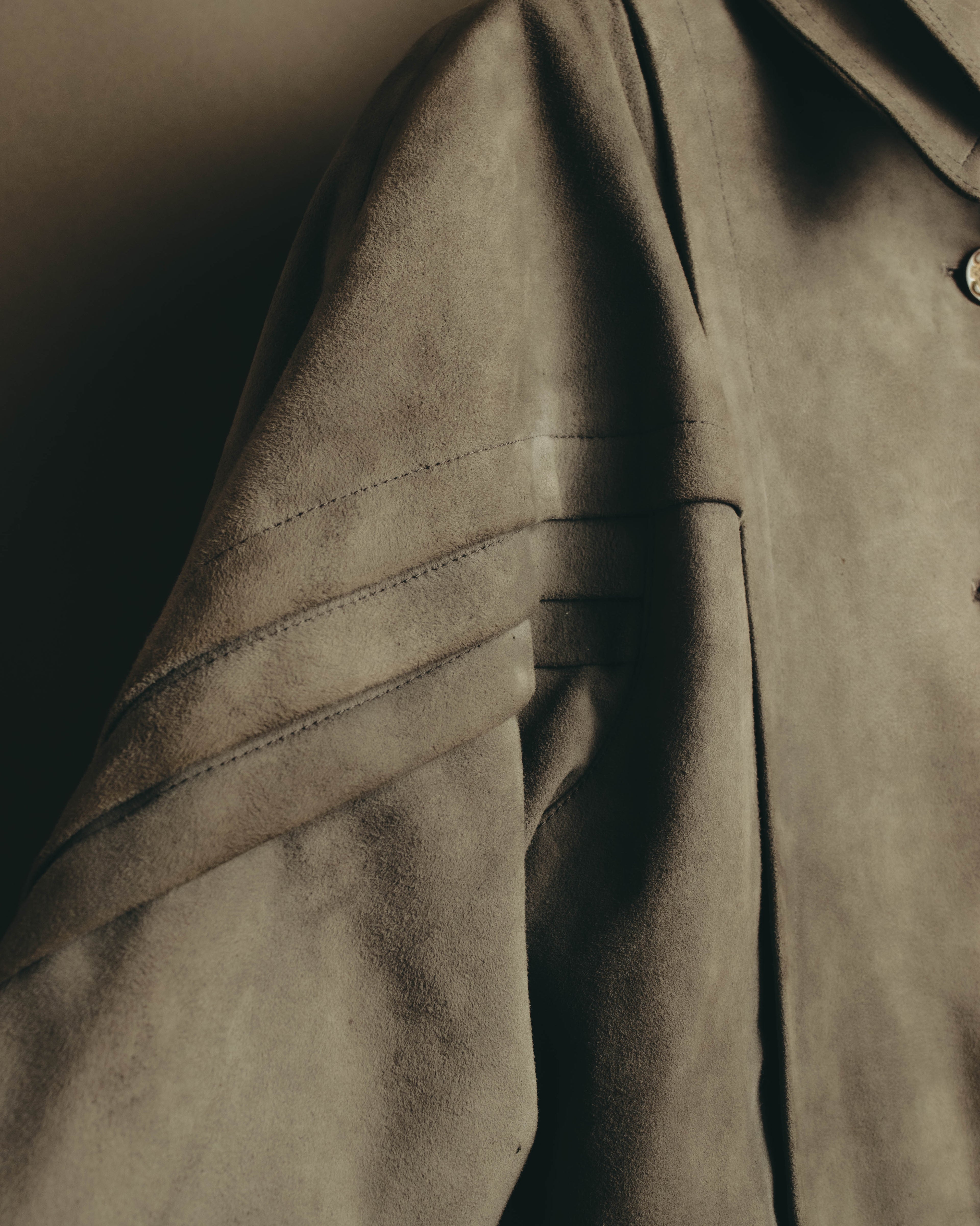 -SPECIAL- “LOEWE” 80’s-early 90’s Taupe suede leather blouson jacket