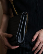 "CELINE" Triomphe logo quilted leather shoulder bag