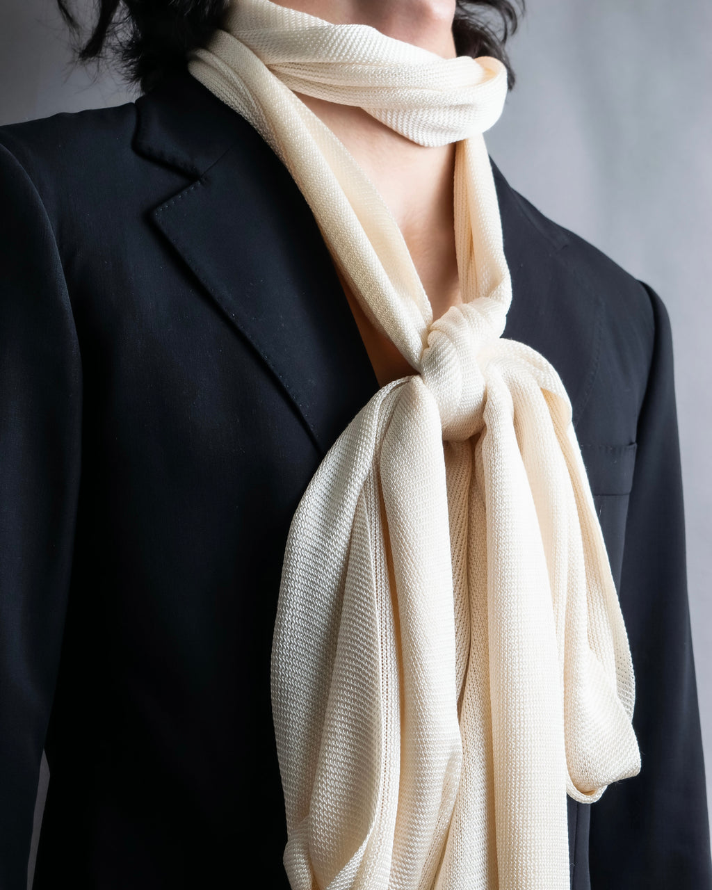 "LOEWE" Shiny silk anagram logo stole