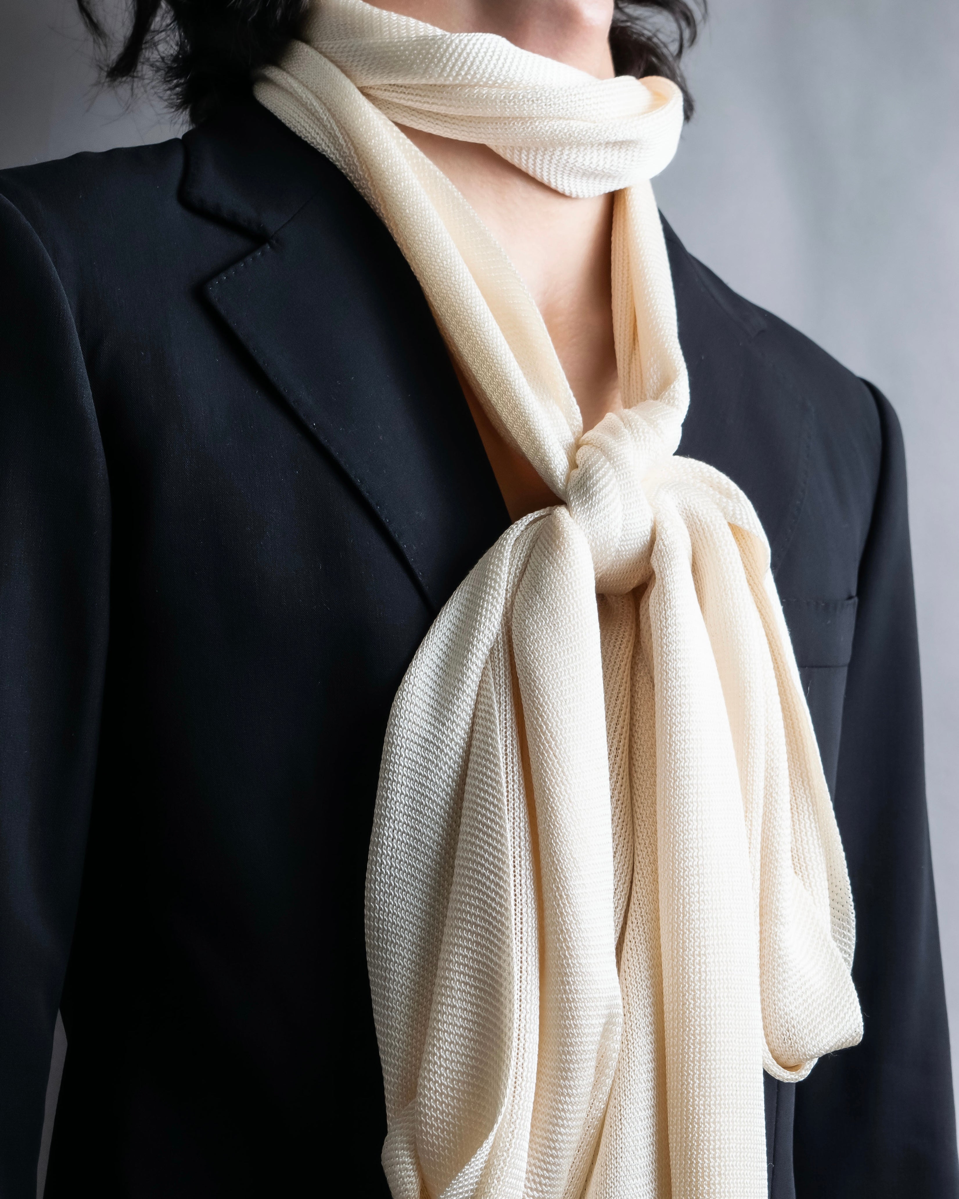 "LOEWE" Shiny silk anagram logo stole