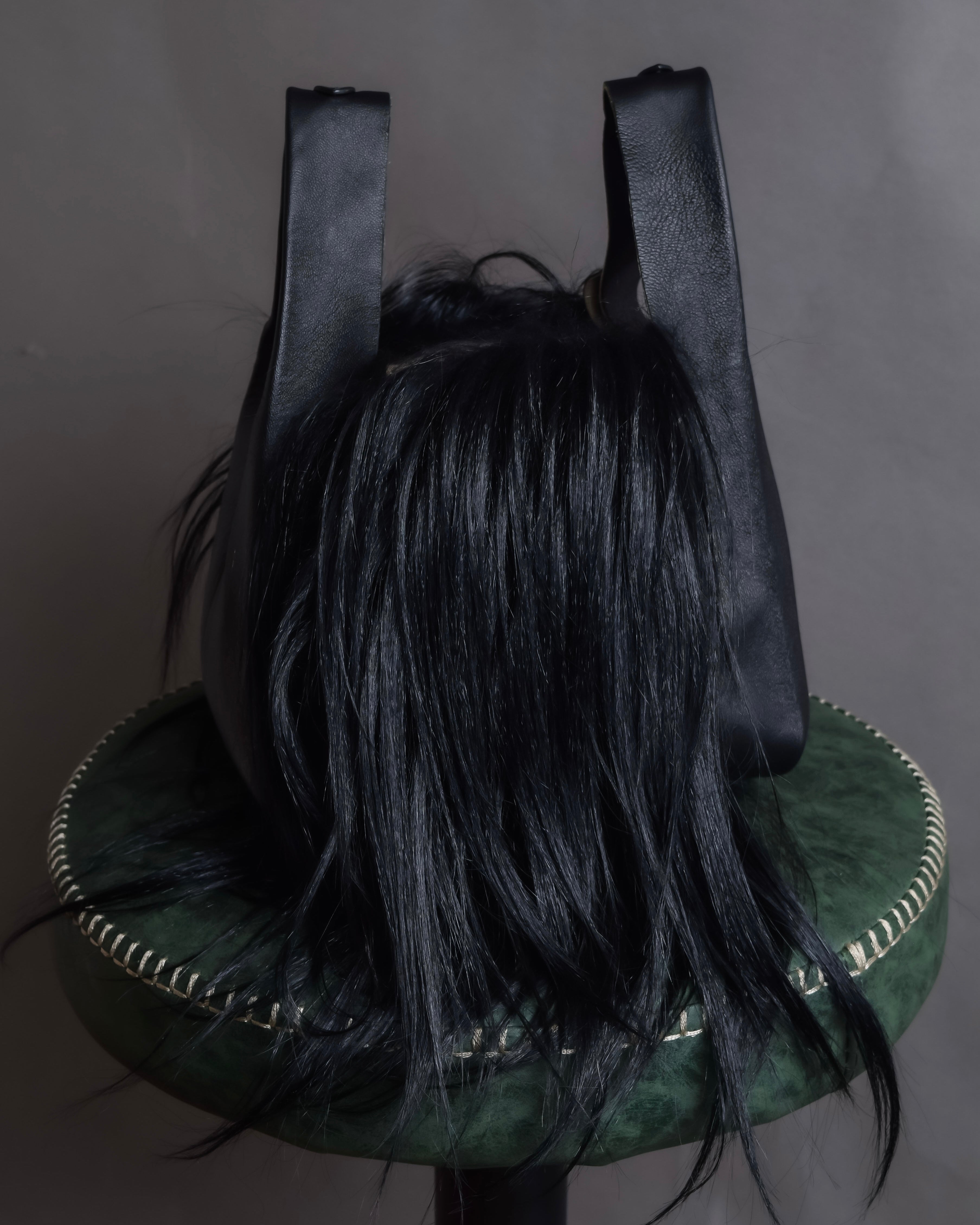 "MAISON MARGIELA" Wig fur design chain shoulder leather bag