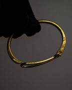 "STUDEBAKER" S-hook curved design gold brass bracelet