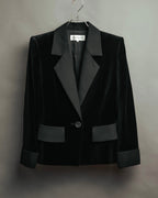 –SPECIAL– “Yves Saint Laurent” 90’s-00’s Velvet tuxedo tailored jacket
