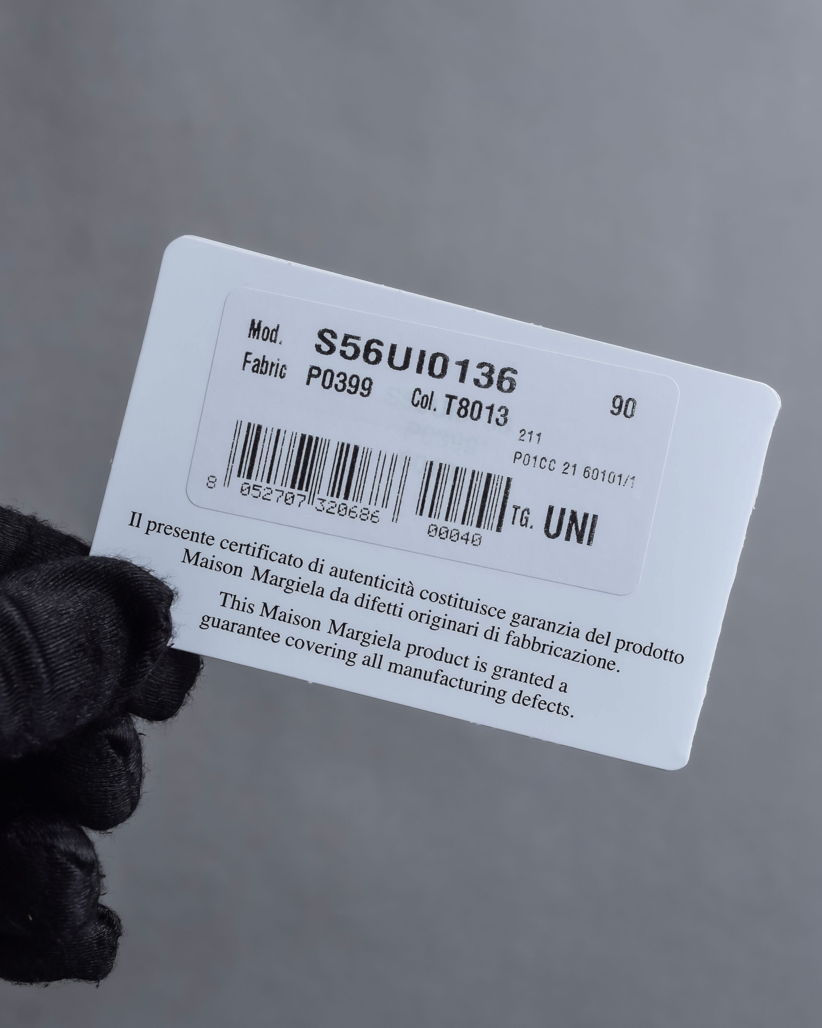 "MAISON MARGIELA" Grained leather envelope compact wallet