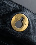 "YVES SAINT LAURENT" Muse to gold metal parts one-handle leather bag