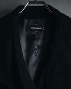 "GIORGIO ARMANI" Large collar draped lamb leather jacket