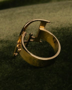 "Christian Dior" 00's Openwork Dior logo gold ring