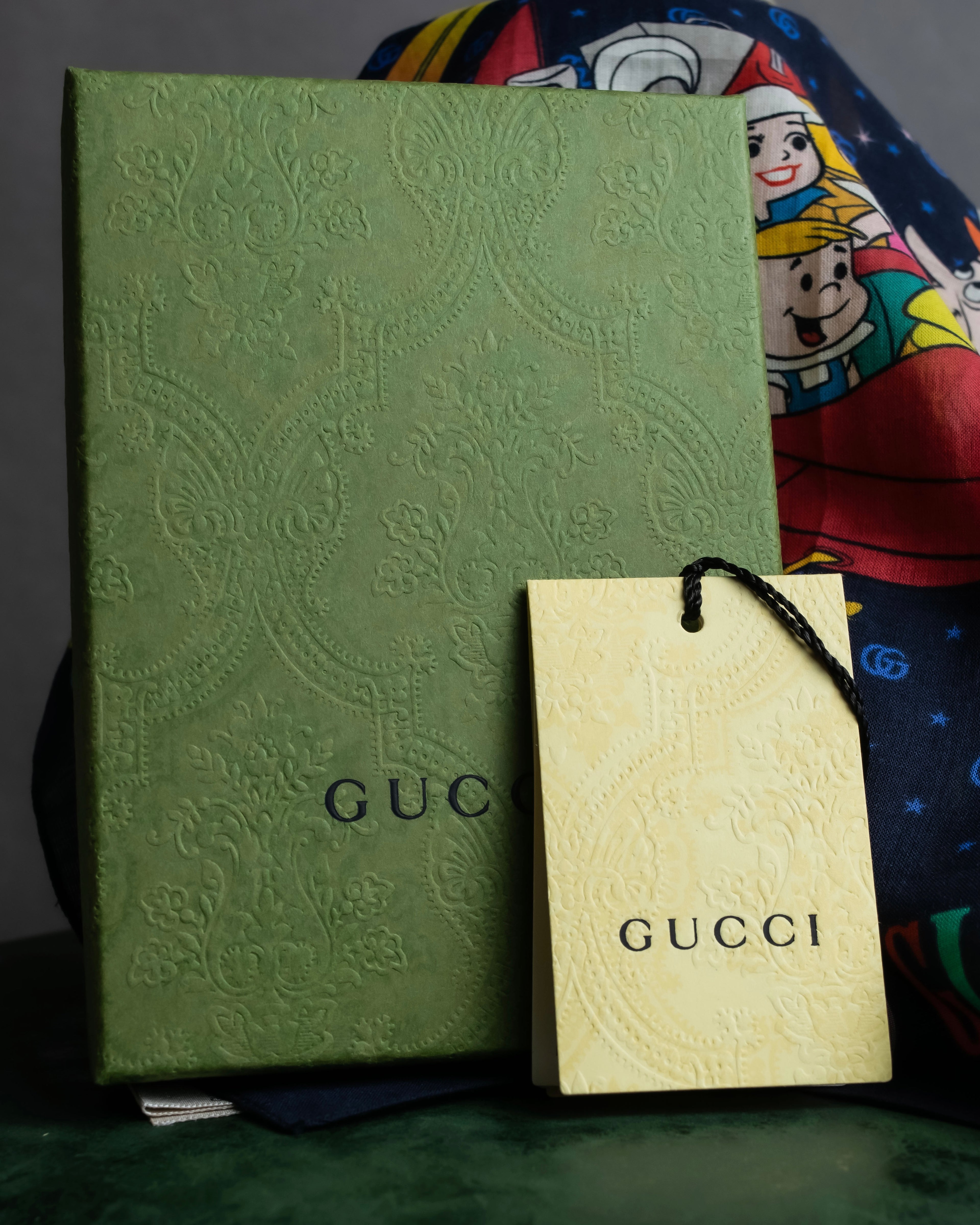 "GUCCI" Michele period Jetson collaboration silk scarf