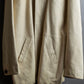 "LOEWE" 100% real leather off white color double zipper mid length coat