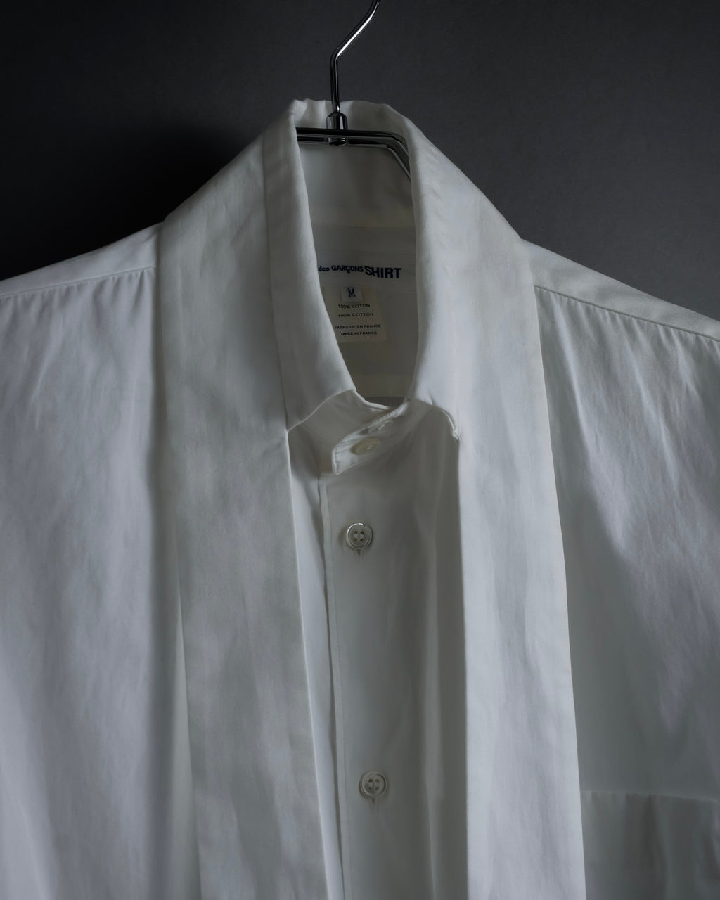 "COMME des GARCONS SHIRT" 01AW French cotton bowtie shirt
