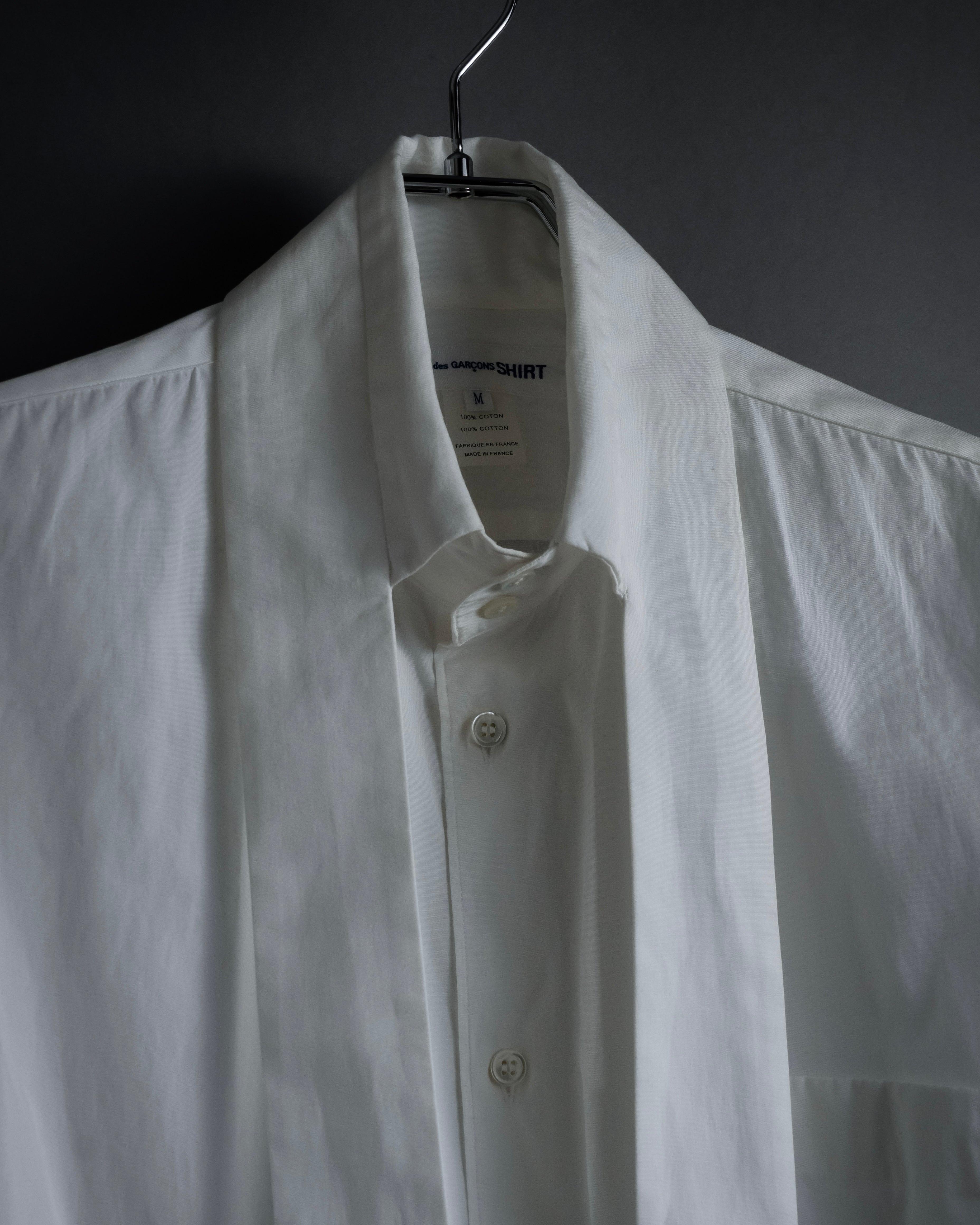 "COMME des GARCONS SHIRT" 01AW French cotton bowtie shirt