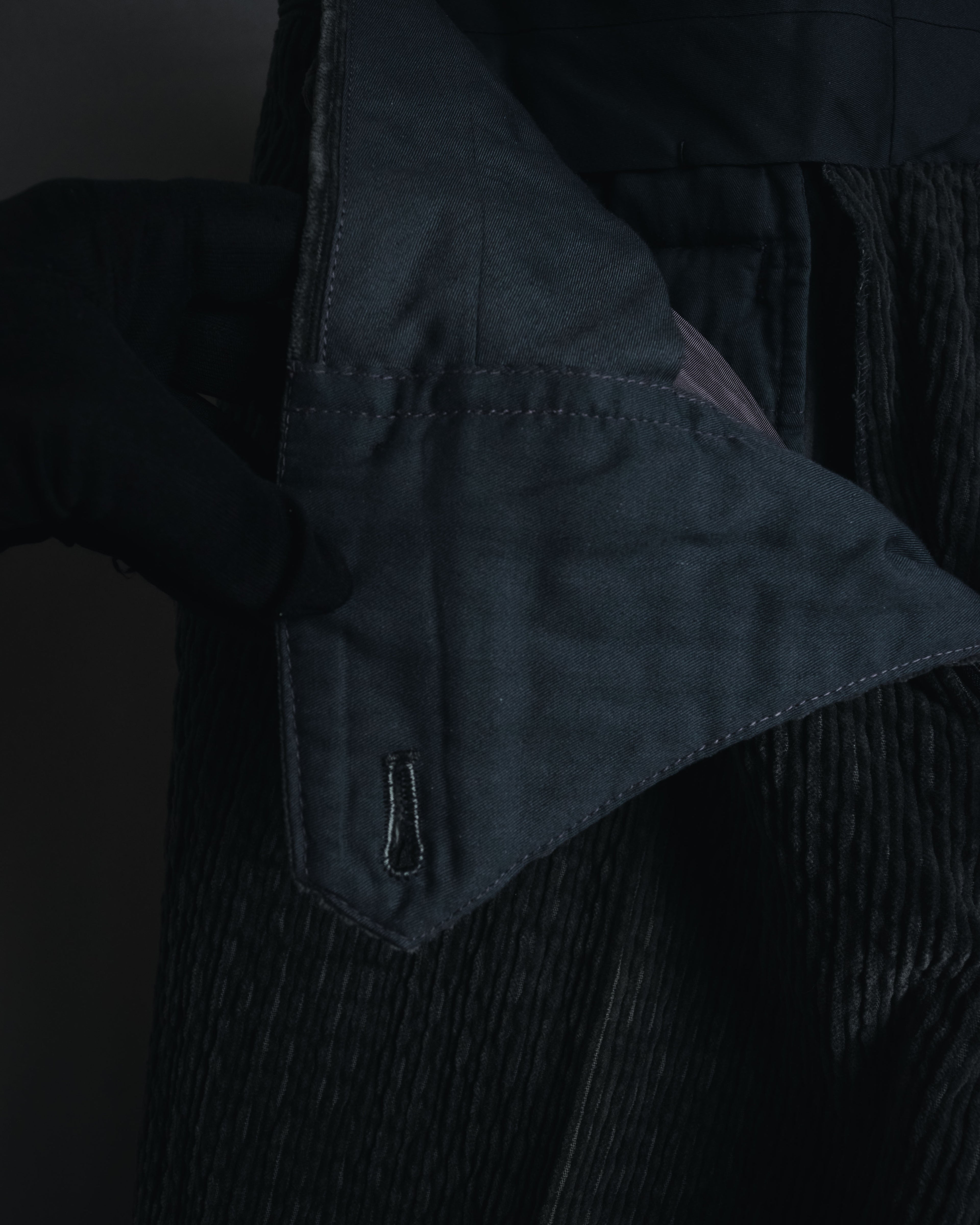 –SPECIAL– "ISSEY MIYAKE MEN" 98AW garment-pleated cotton tailoring set-up