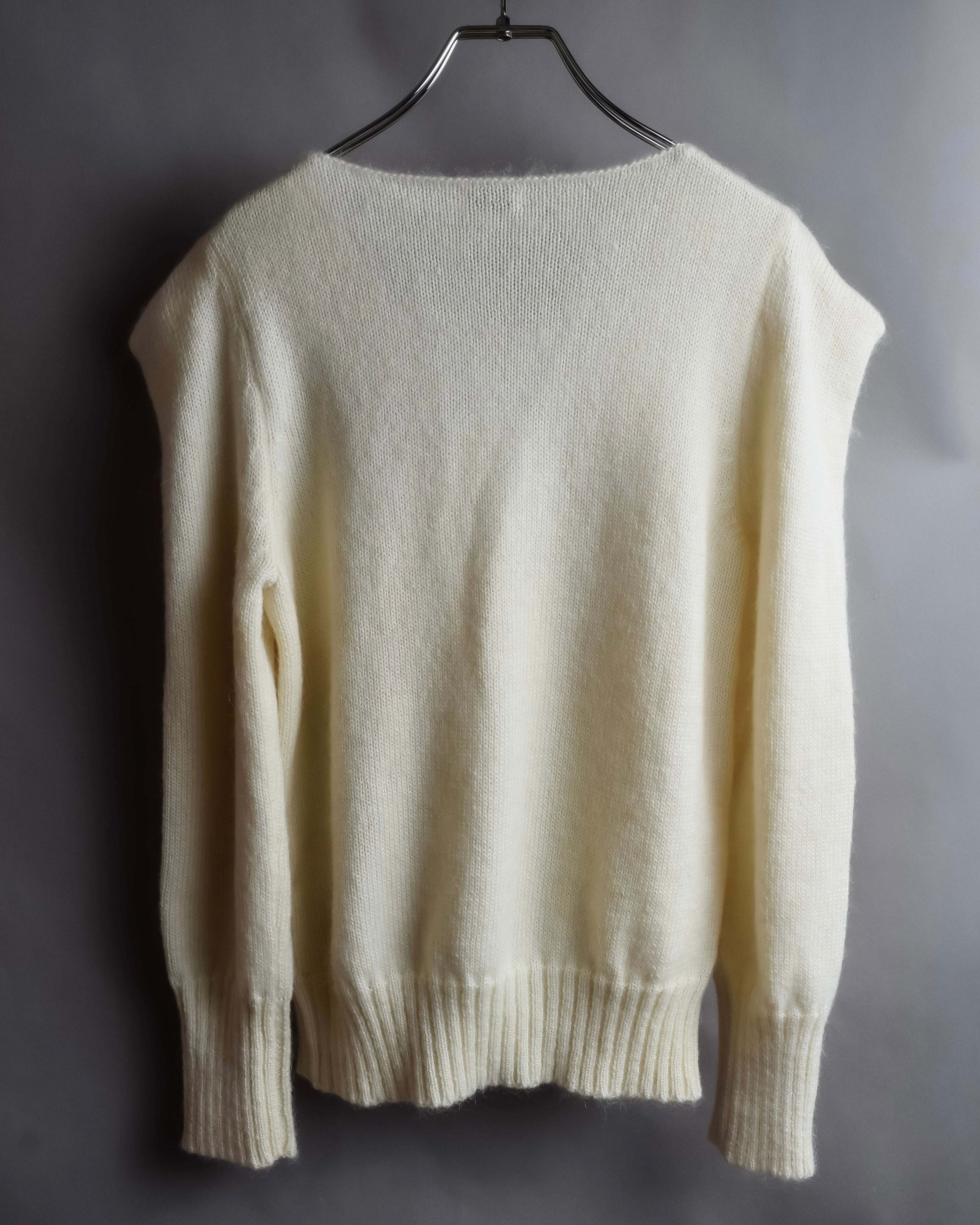 "Saint Laurent" Sequin ribbon design shoulder structure knit