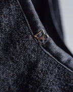 "GIANFRANCO FERRE" Structured wool satin ruffle inner detail set up