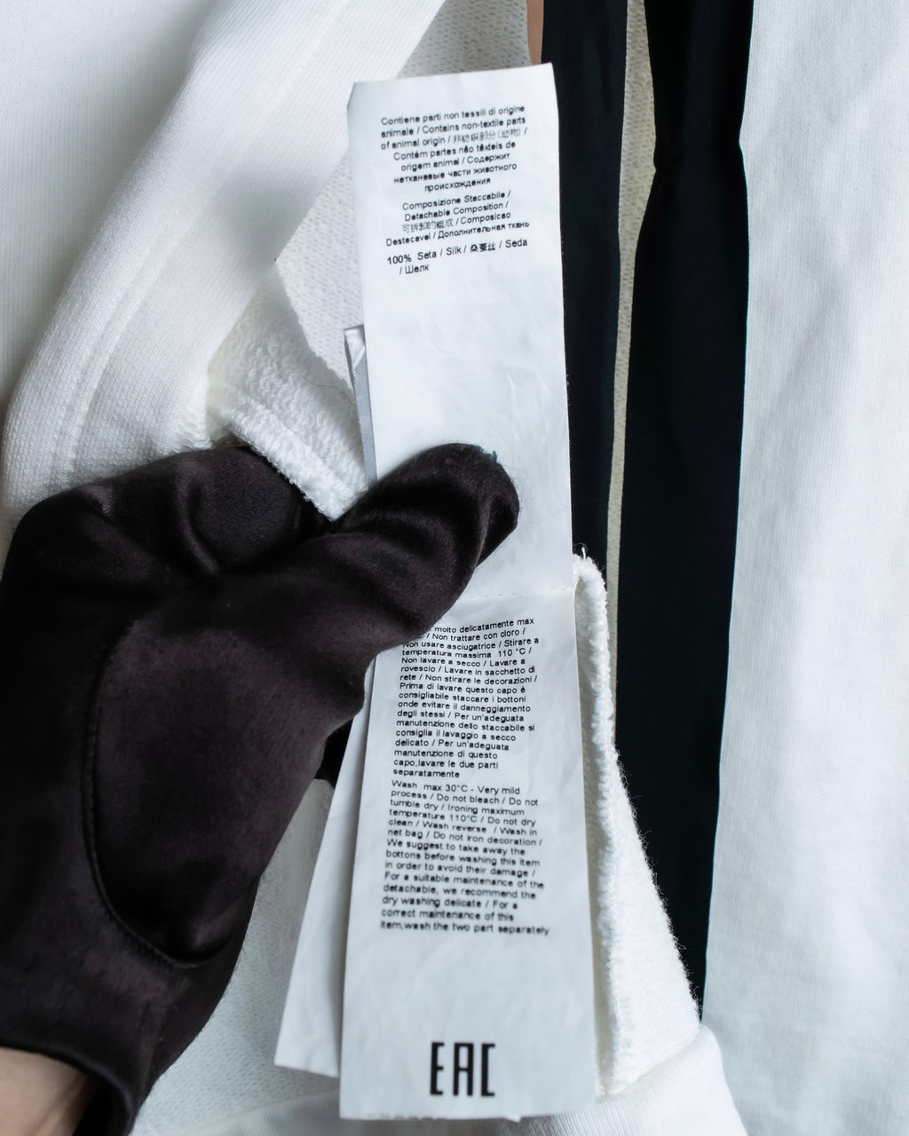 "N21 NUMERO VENTUNO" Back ribbon detail crew neck T-shirt