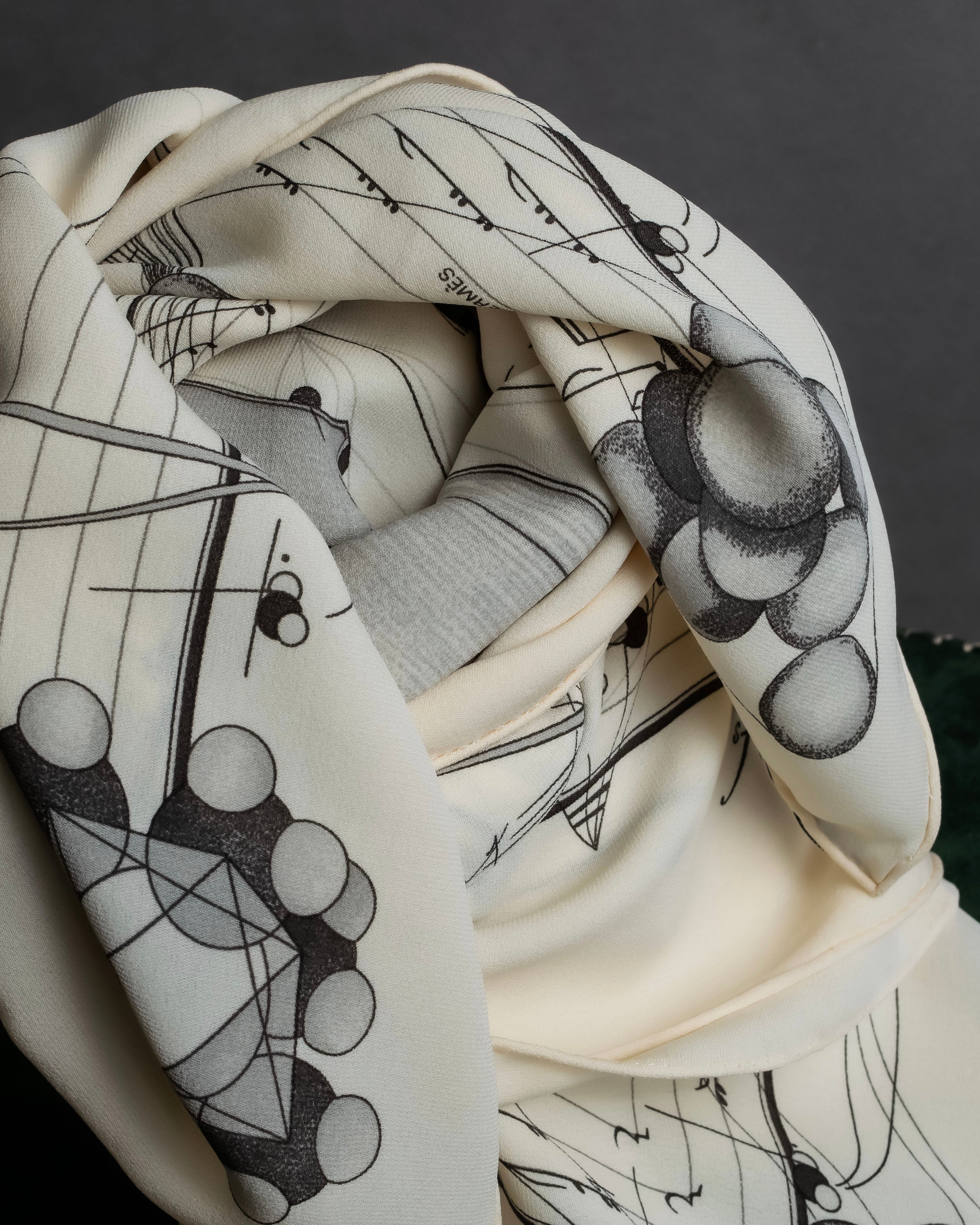 "HERMES" La Musique des Sphères Carre 90 silk scarf