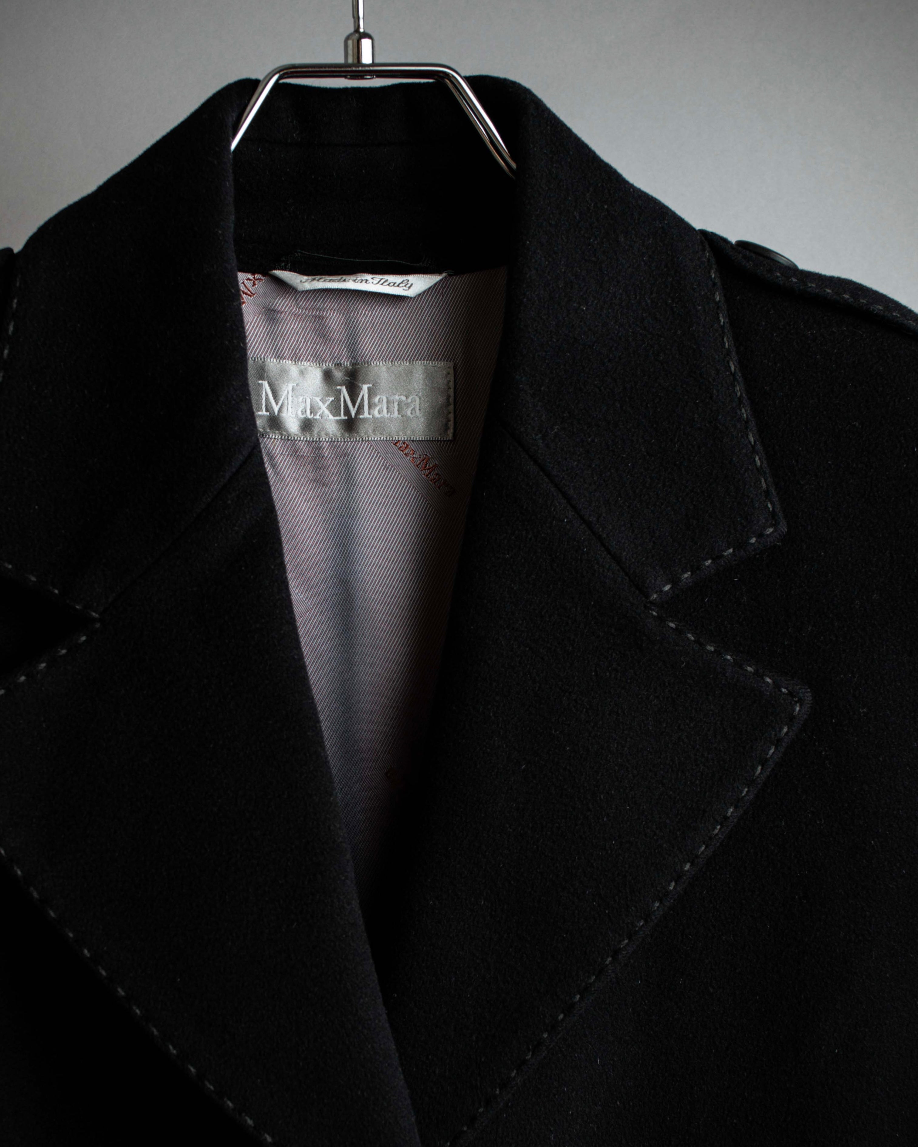"Max Mara" Stitch design draping chester coat