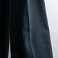 "CHANEL" 100% wool belted wide straight slacks