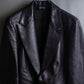 "GUCCI" Cutting design leather tailored jacket