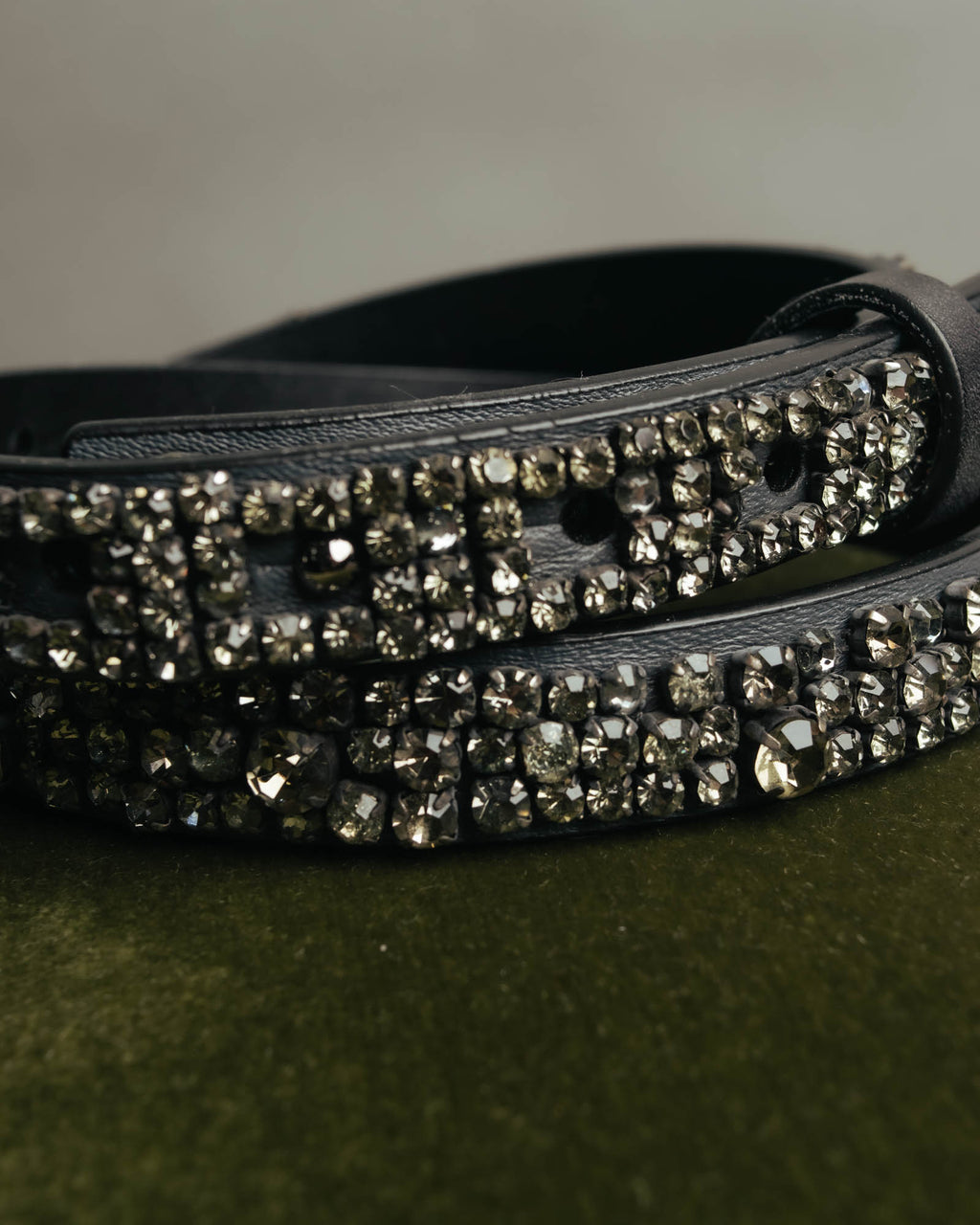 “CÉLINE” 2010 Crystal embellished leather belt