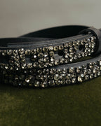 “CÉLINE” 2010 Crystal embellished leather belt