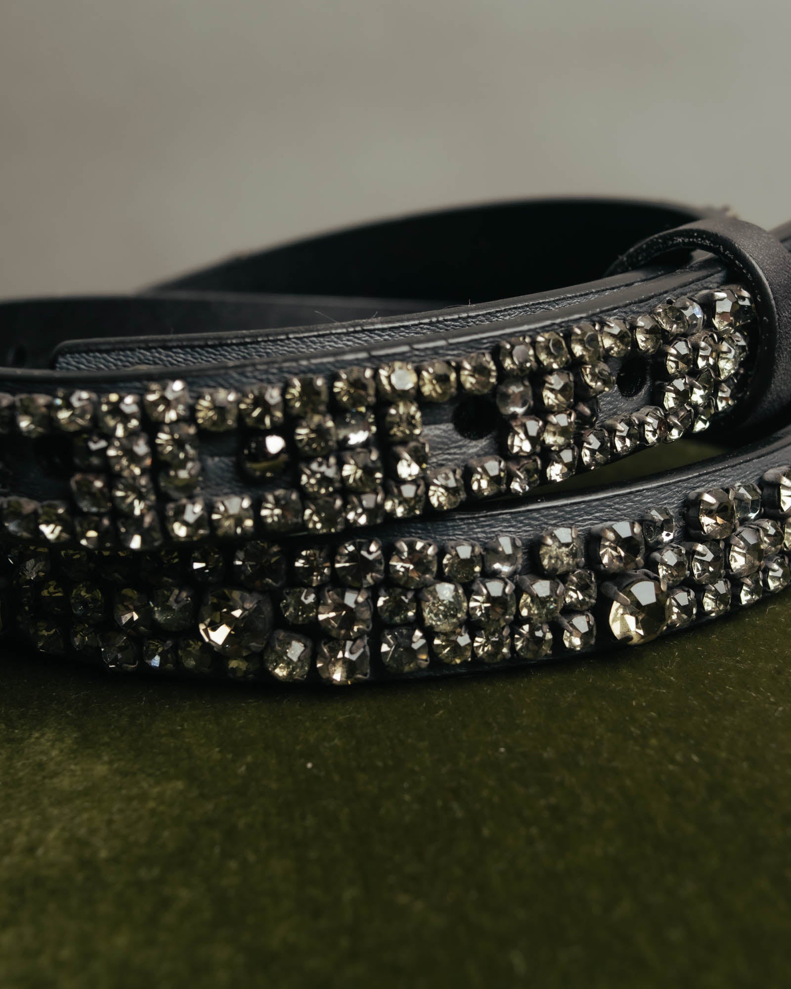 “CÉLINE” 2010 Crystal embellished leather belt