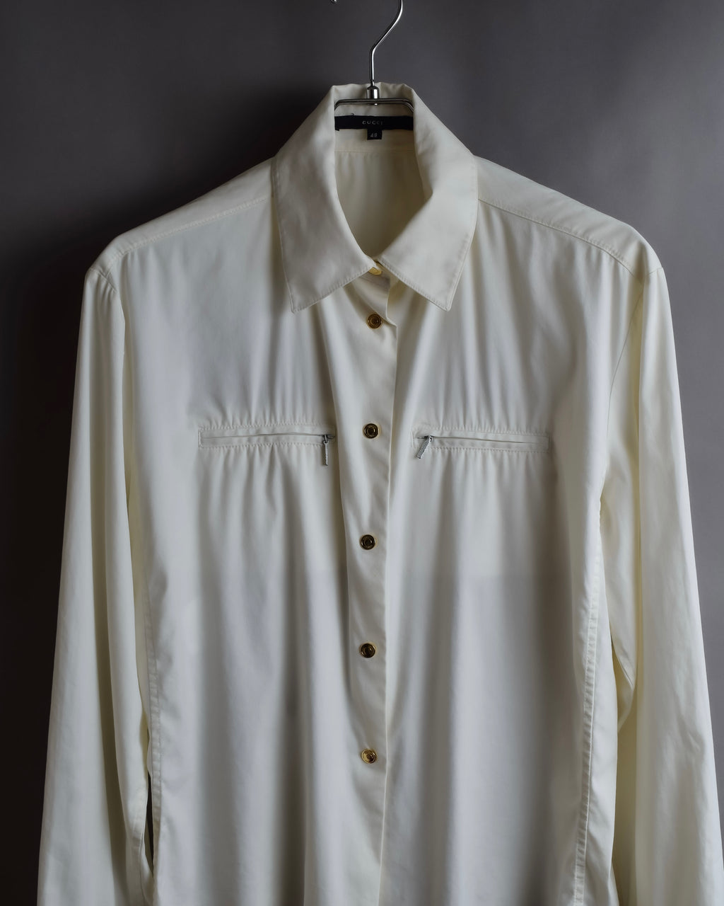 "GUCCI" Double zip pocket design box cut shirt