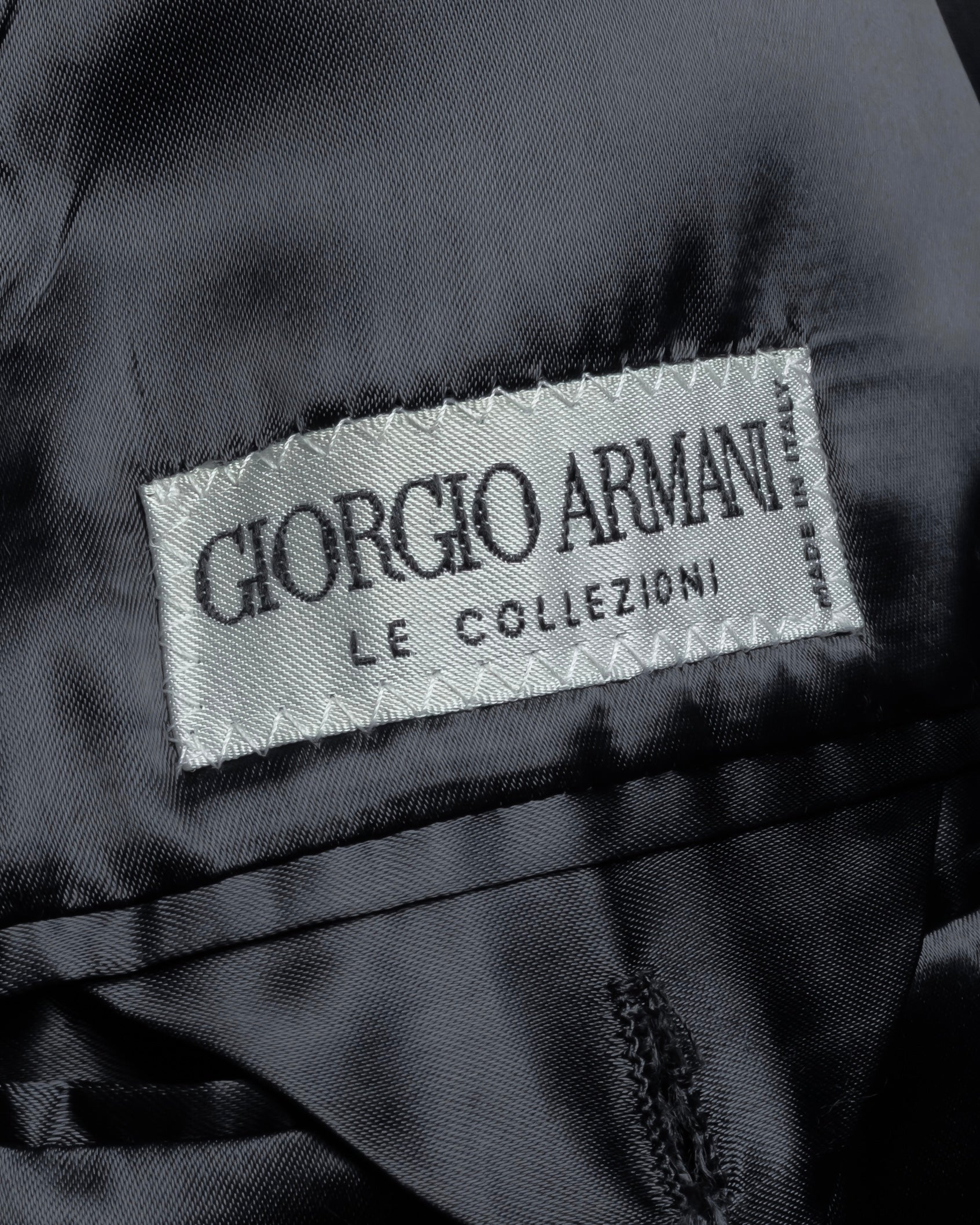 "GIORGIO ARMANI" Double-breasted charcoal gray super maxi chester coat