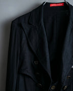 “Y’s COMPOSITION: SEE ATTACHED LABEL” Layered design multi buttons tail coat